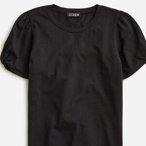 Broken-in jersey puff-sleeve T-shirt